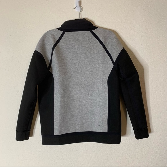 Isaora Mens Neo panel full zip gray black reversible jacket L - Picture 7 of 11